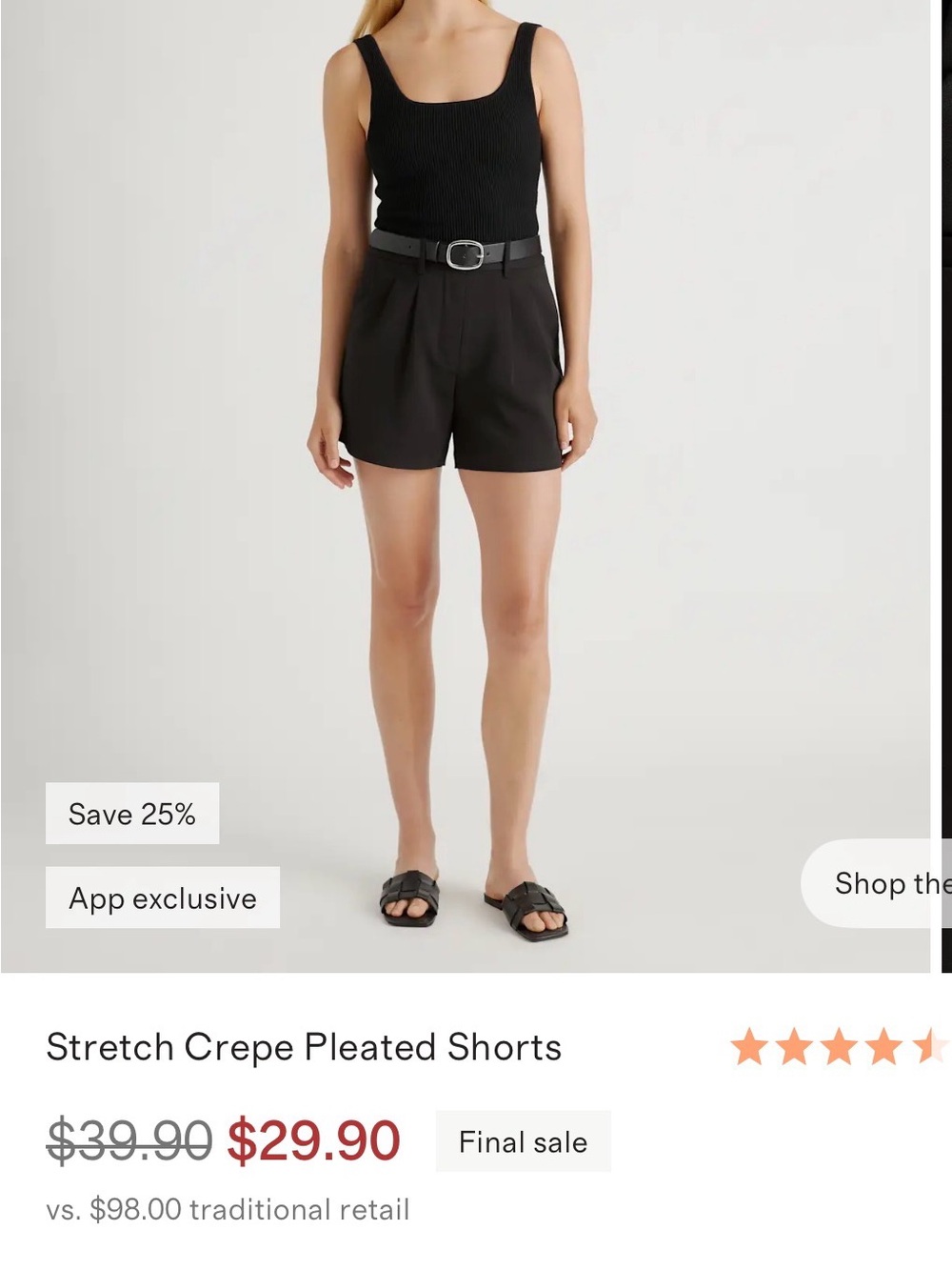 Quince Stretch Crepe Pleated Shorts Size 2 NWT 2 Pairs Black/ Sand
